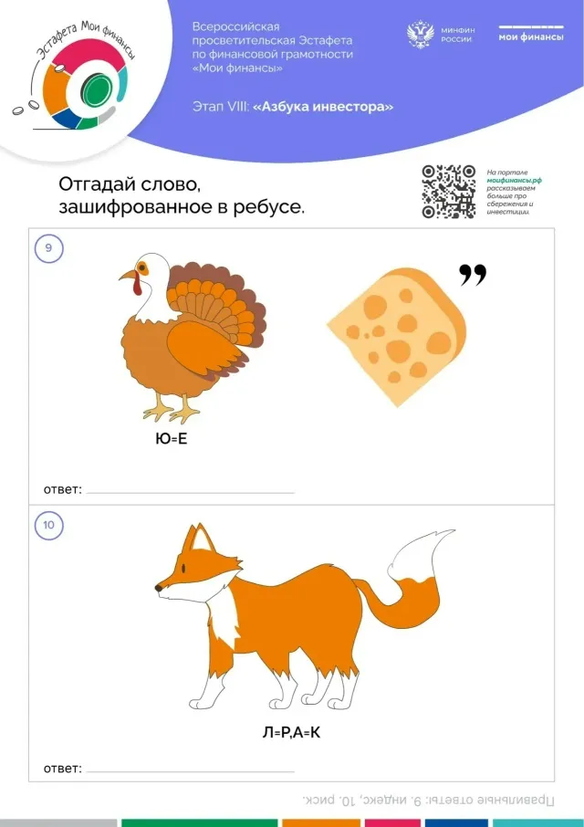 Эстафета"Мои финансы"этап эстафеты VIII «Азбука инвестора»